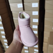 真牛皮冬季儿童雪地靴女童新款冬季男童靴子宝宝加绒棉鞋21—34
