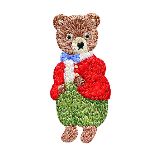 Polly Family Cute Bear Animal Embroidery Cloth Clothes Repair Hole Decoration DIY Self-Adhesive Bag DIY