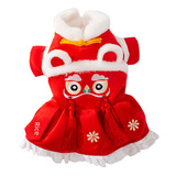 Новогодний костюм Тан для домашних животных, китайская хлопковая одежда для танца льва, новогодняя одежда, праздничная одежда для собак, теплая одежда для кошек, кошачьих лапок