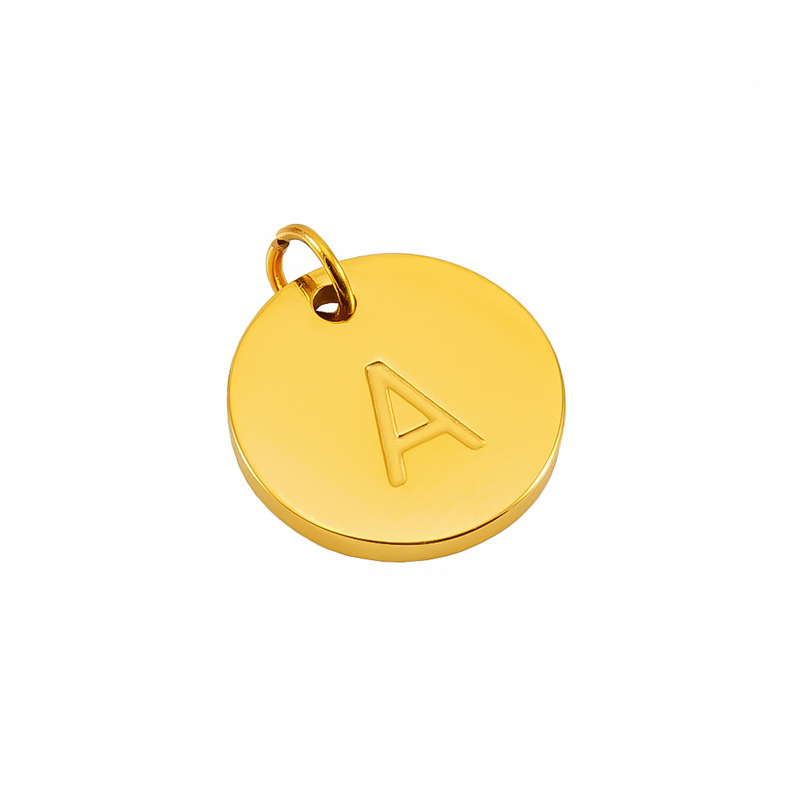 3g Weight Pendant Jewelry Making Type DIY Jewelry Accessories Classification 1 Piece Quantity 304 Stainless Steel Material Letter Pattern Plating Design Simple Style, Classic Style Style 1 Piece 304 Stainless Steel Letter Pendant 7