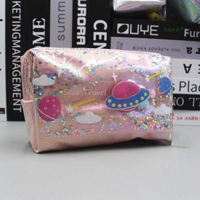 Fuchsia cosmetic bag