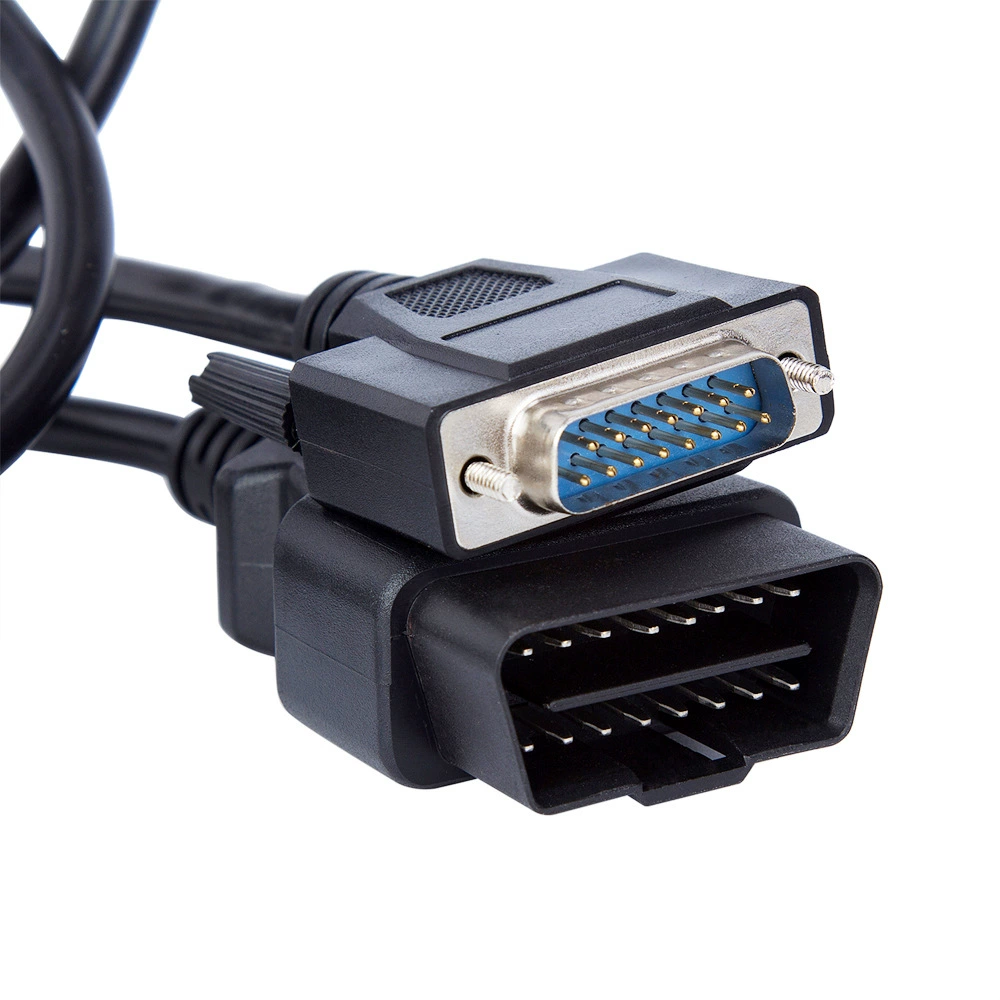 OBD2 16PIN головка к DB15 мужской интерфейс соединение OBD к DB15 материнская головка кабель данных