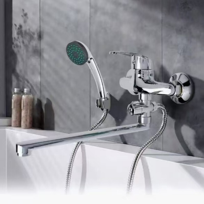 Foreign Trade Triple Russian Bathtub Set Faucet with Extended Pipe and Rotatable Shower Set Faucet Foreign Trade Triple Russian Bathtub Set Faucet with Extended Pipe and Rotatable Shower Set Faucet