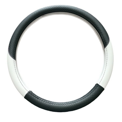 Grid steering wheel cover, car steering wheel cover, anti-slip steering wheel cover, leather protective cover, all-season universal car steering wheel decor