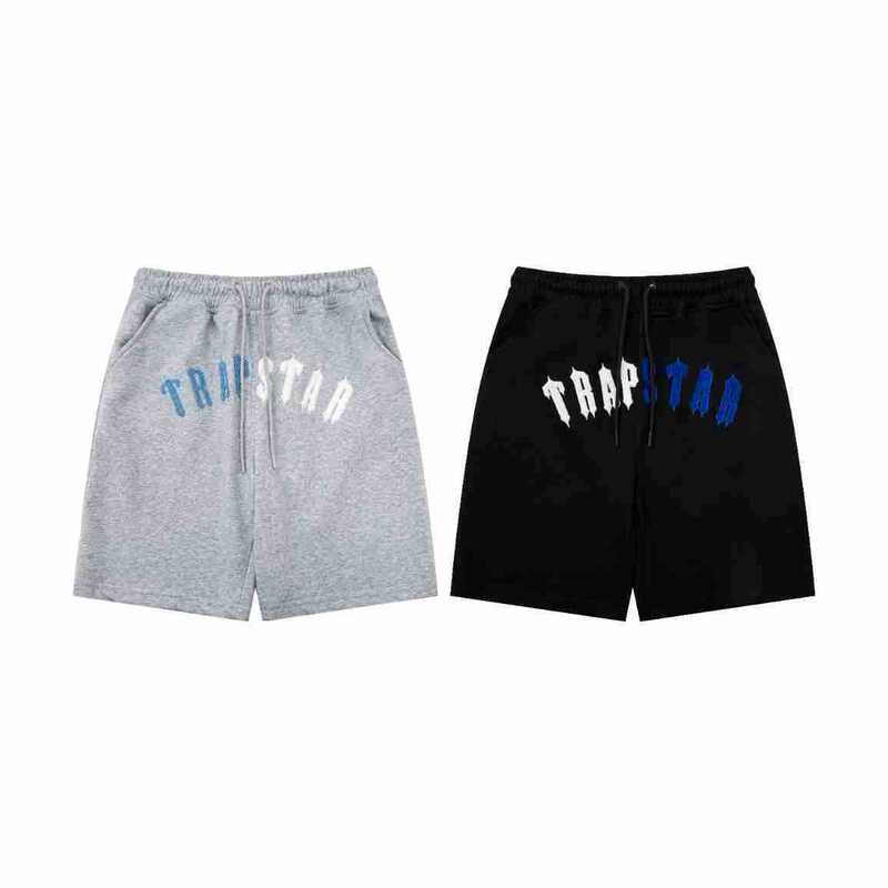 Trapstar American Summer New Black Tiger Towel Embroidered Mesh Stitching Men's and Women's Summer Niche Personalized Shorts