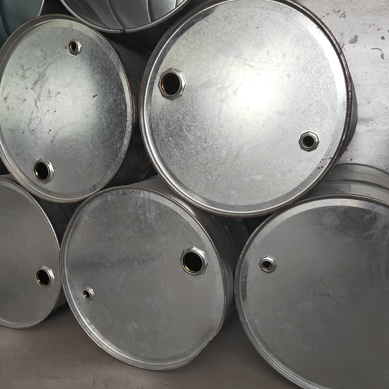 批发化工桶白铁皮桶缩颈钢桶 固体废物包装大油桶200L开口镀锌桶