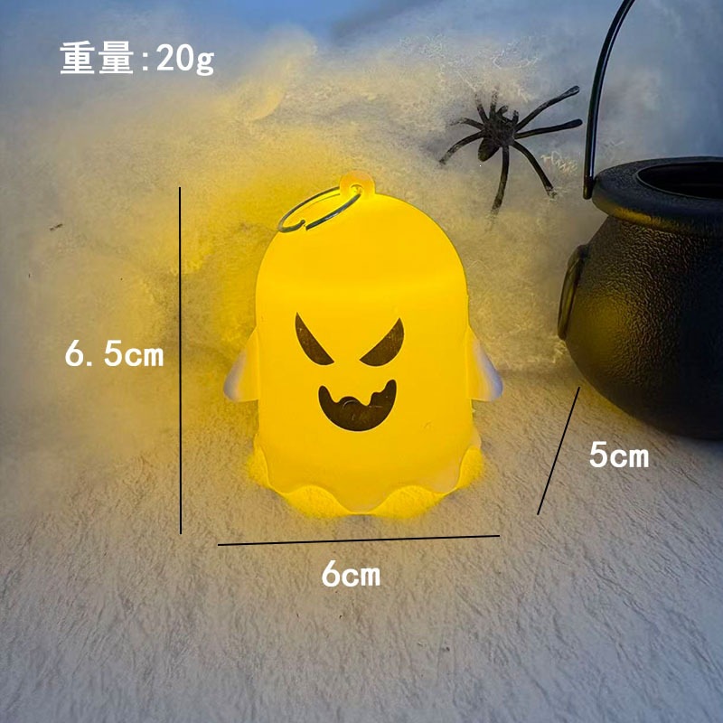 Halloween fantasma luces decorativas de terror colorido LED vela electrónica luz de noche ángel cara cara calabaza luz