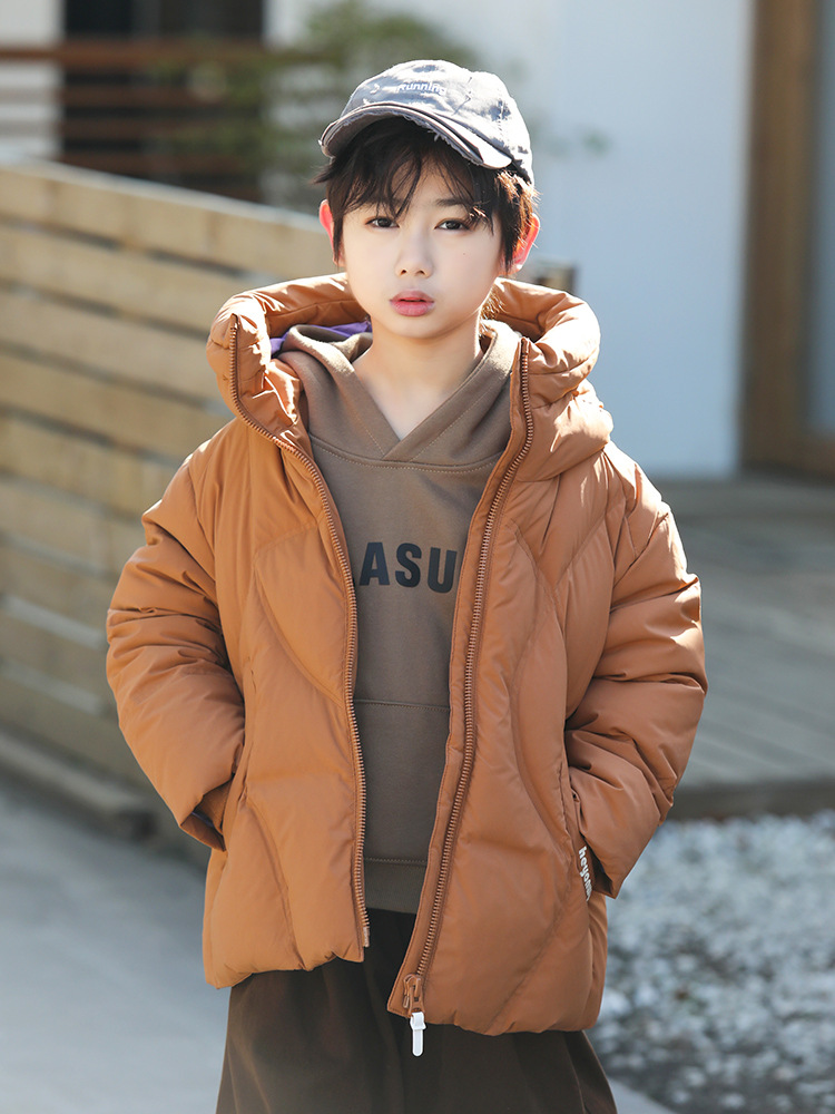 Winter children's velvet down jacket for boys