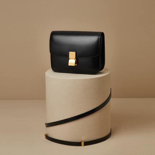 Designer women's leather tote bag, lightweight, minimalist style, single-shoulder or crossbody, 