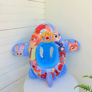 丑巴巴儿童方向盘飞机座艇游泳圈防侧翻坐圈游泳腋下泳圈