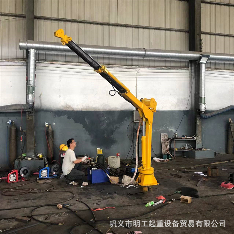 明工 装车卸货用小吊机12V 24v电机  1吨2吨货车吊料用 随车吊机