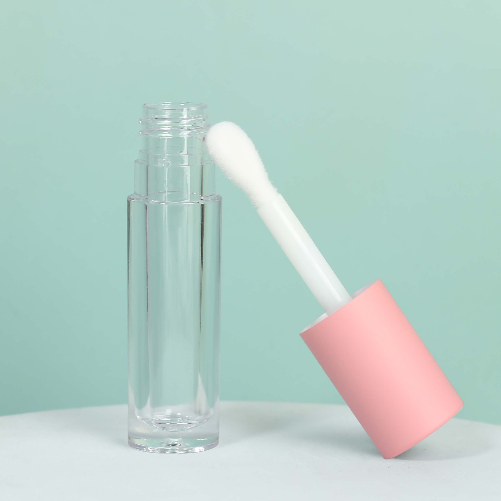 Spot 5ml polvo transparente mate lipstick tubo de cepillo grueso esmalte labial botella vacía material de embalaje cosmético