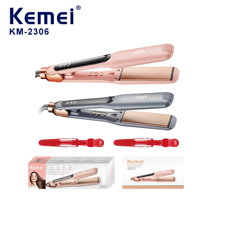 Kemei permafronta KM-2306 pellizcador de cabello de visualización digital, pellizcador de cabello de iones negativos al por mayor image 1