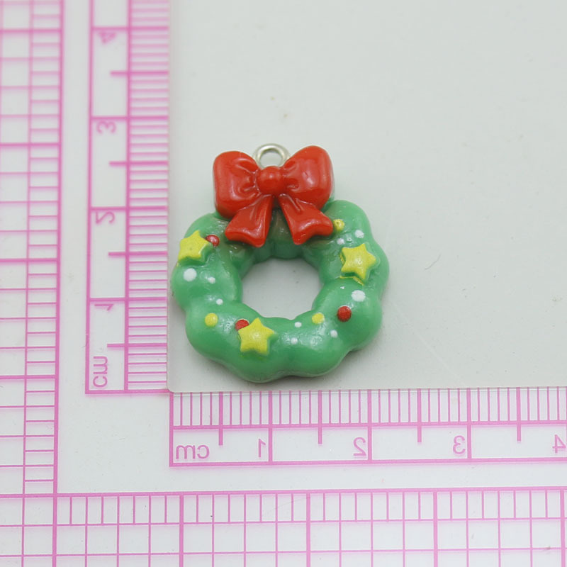 Accesorios de la joyería de bricolaje 2024 nueva resina árbol de Navidad Santa Claus muñeco de nieve SERIE DE Navidad colgante