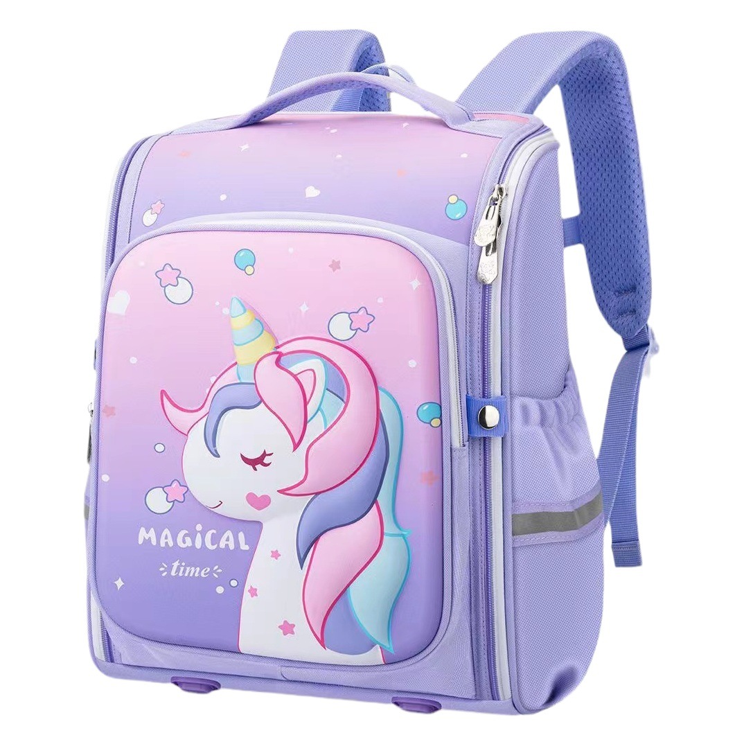 2023 nueva mochila Niños estudiantes de escuela primaria Grado uno, dos, tres a seis niños y niñas súper ligero taburete niños carga de alivio de la protección de la columna vertebral