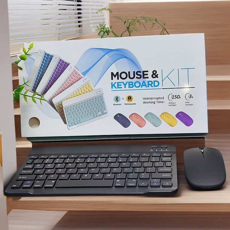 Ultra-thin mini computer mobile phone tablet notebook keyboard mouse suit wireless bluetooth keyboard rechargeable mute