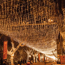 LED冰条灯窗帘瀑布灯满天星户外酒店庭院民宿装饰灯节日亮化批发