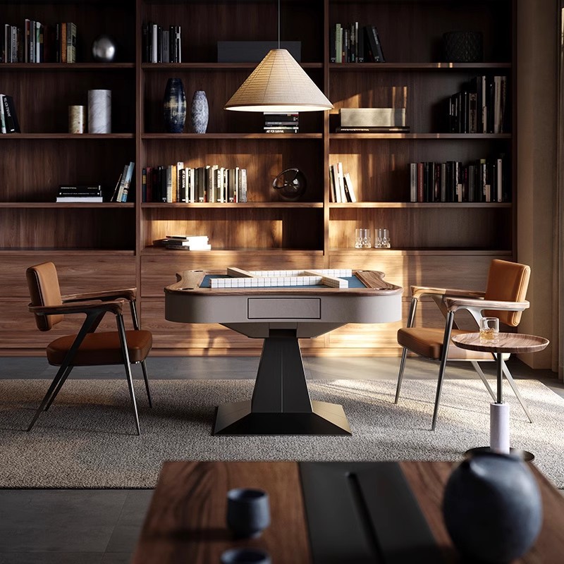 Mesa de centro de mahjong de madera maciza italiana, sala de estar, mesa de comedor de alta gama para el hogar, mesa de comedor integrada, automática, silenciosa, venta directa de fábrica