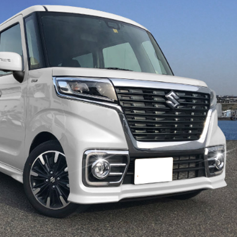 Adecuado para Suzuki spacia Custom MK53S modificado antiniebla delantera especial galvanoplastia marco brillante decorativo