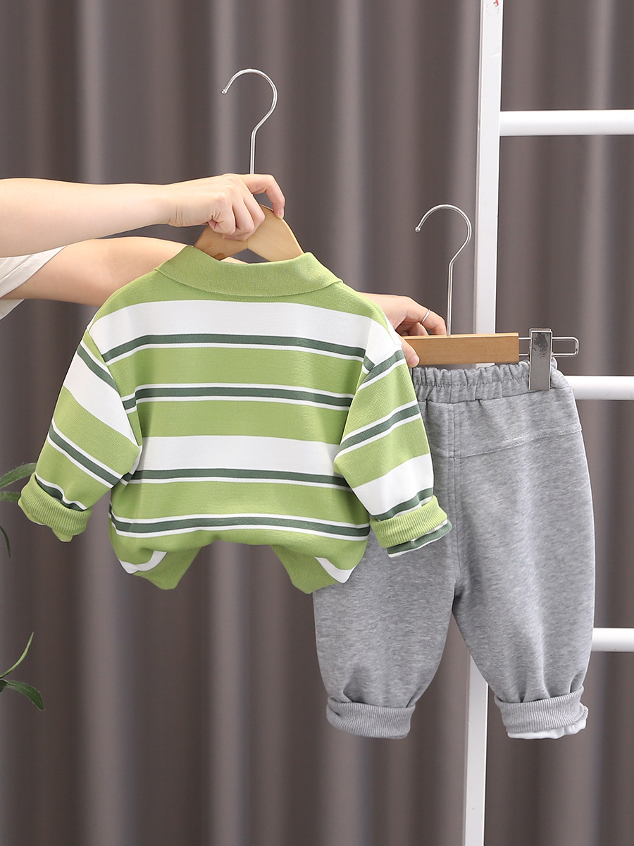 Otroška obleka za fantke in deklice 2024, pomladna in deklica v zahodnjaškem slogu, jesenski športni dvodelni komplet_voghion.com