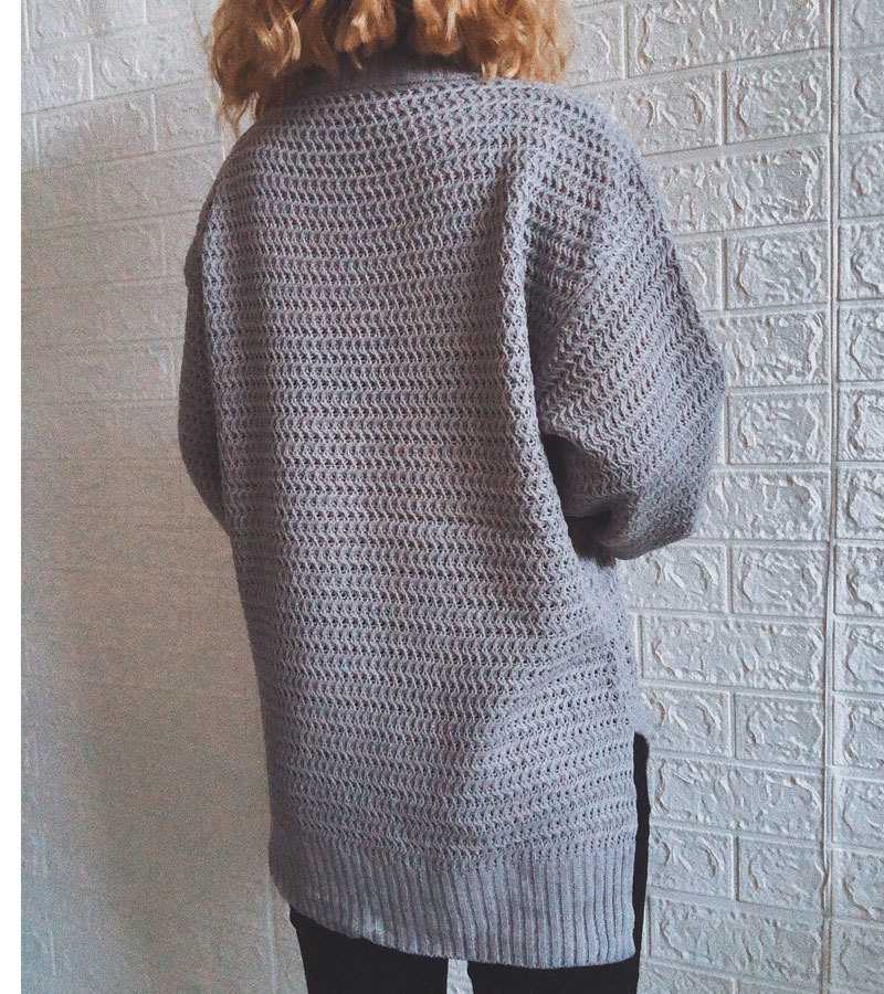 Loose Half-High Neck Long-Sleeved Knitted Sweater NSSX104231