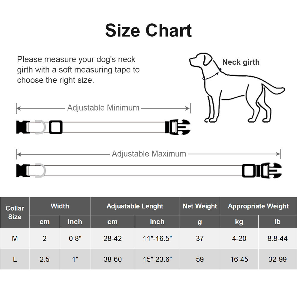 Productos para mascotas collar fuente de fábrica de collar de seda reflectante collar de mascotas collar de luz nocturna para perros grandes