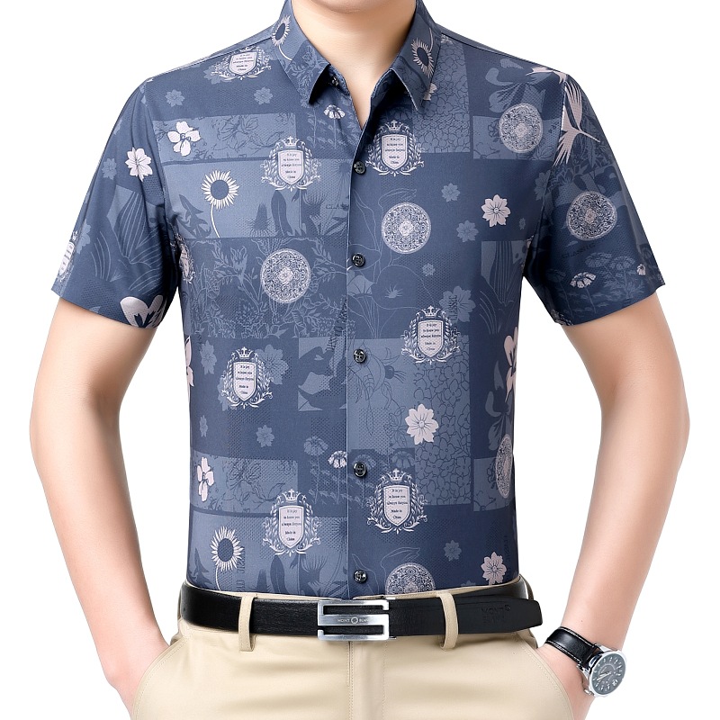 (Mới) Mã B9406 Giá 1900K: Áo Sơ Mi Nam Shryt Hàng Mùa Hè Họa Tiết Hoa Thời Trang Nam Chất Liệu Lụa Tơ Tằm G05 Sản Phẩm Mới, (Miễn Phí Vận Chuyển Toàn Quốc).
