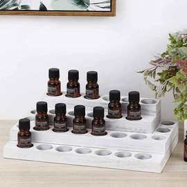 松木精油放置架适用孔竹木精油托盘架竹制展示架多孔位可选批发