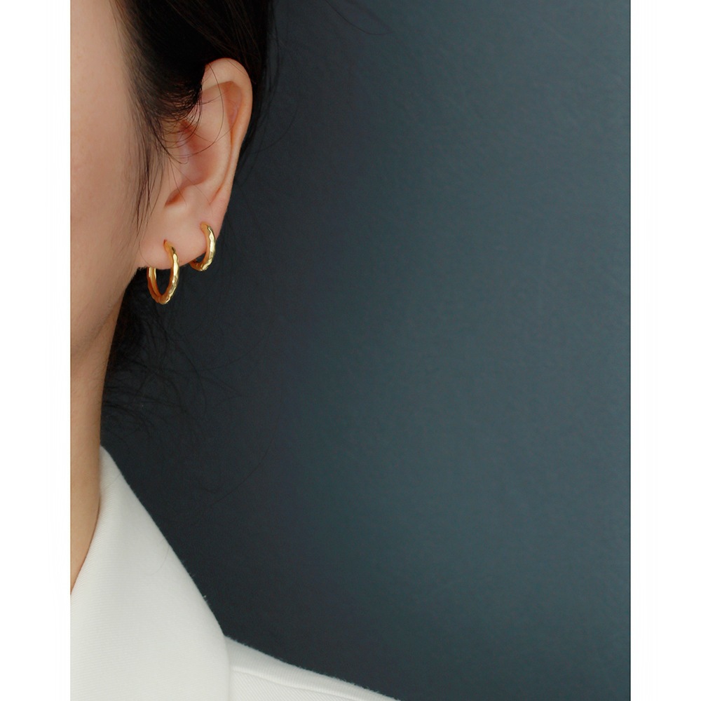 Earrings Classification Simple Style Solid Color Silver Polishing Earrings 1 Pair