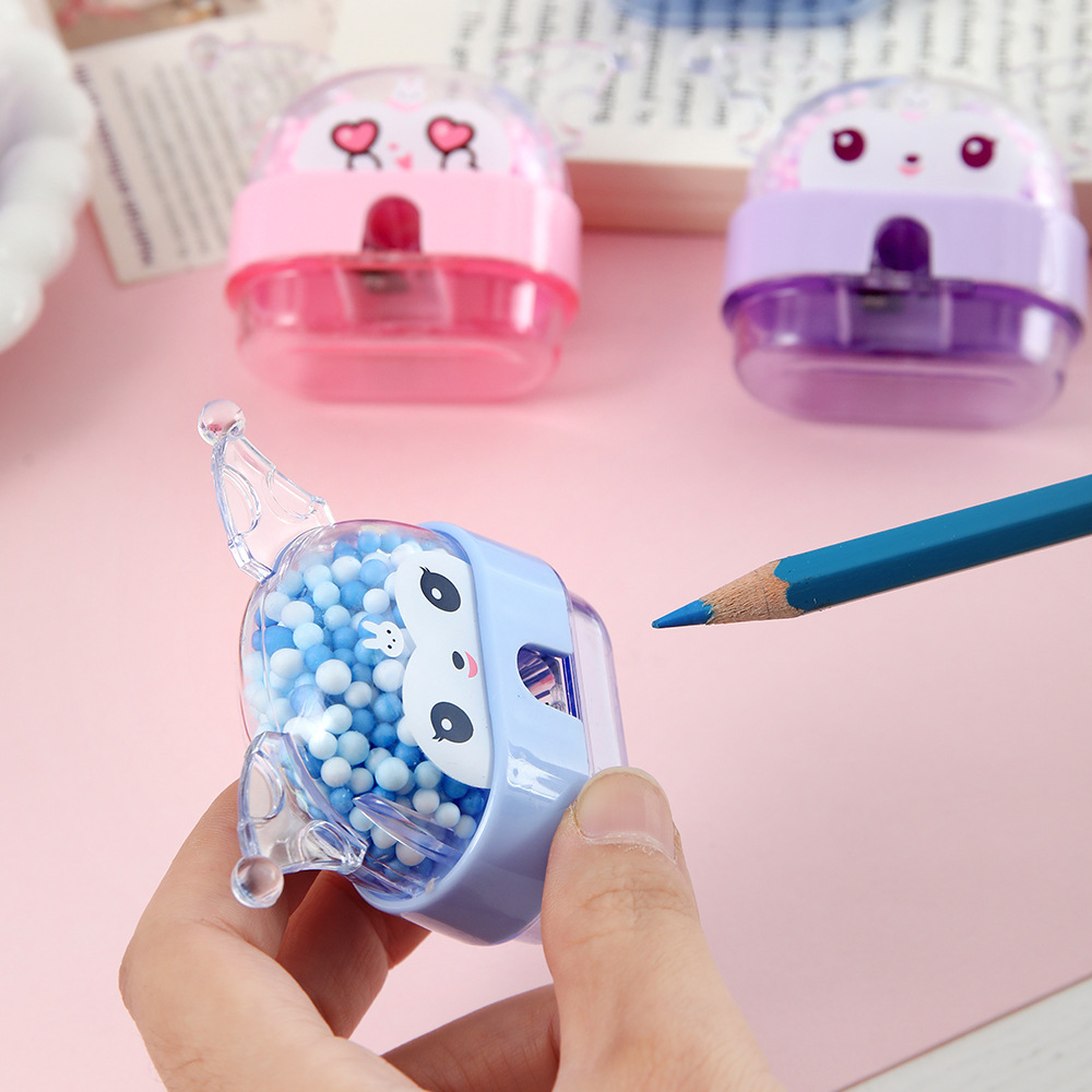 dibujos animados creativos mini lápiz cortador portátil manual para niños lápiz cortador especial para estudiantes pequeño lápiz cortador