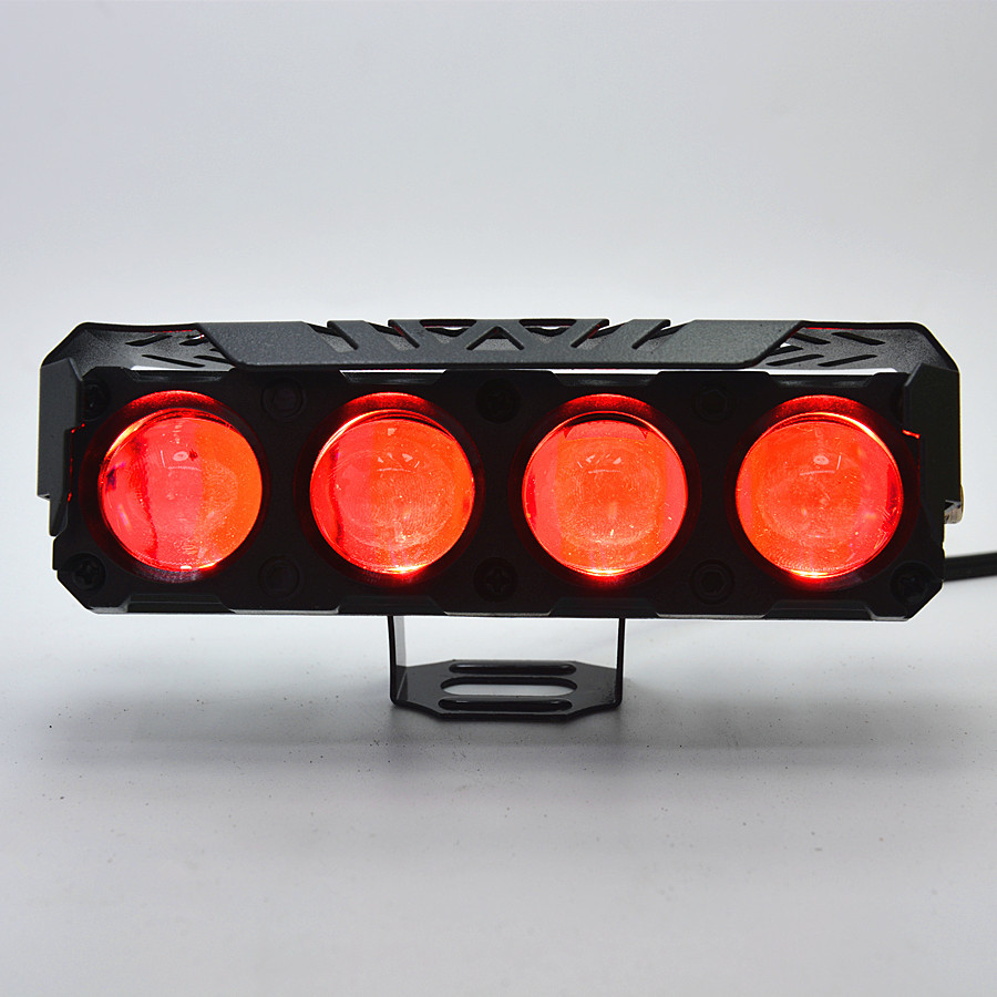 Cuatro lámparas LED de motocicleta exterior, cuatro lentes de ojos, luz de alto alcance, lámpara de automóvil impermeable, vehículo eléctrico exterior grande