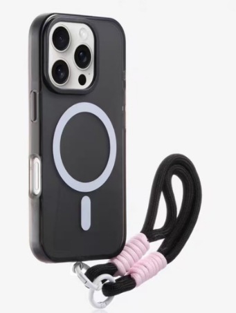 Ins simple contraste de color magnético para iphone16ProMax cordón 14 manzana 15 pareja 13 transparente 15Pro