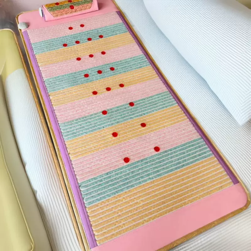 光子水晶石加热床垫粉水晶床垫绿东陵黄水晶单人床垫双人家用垫