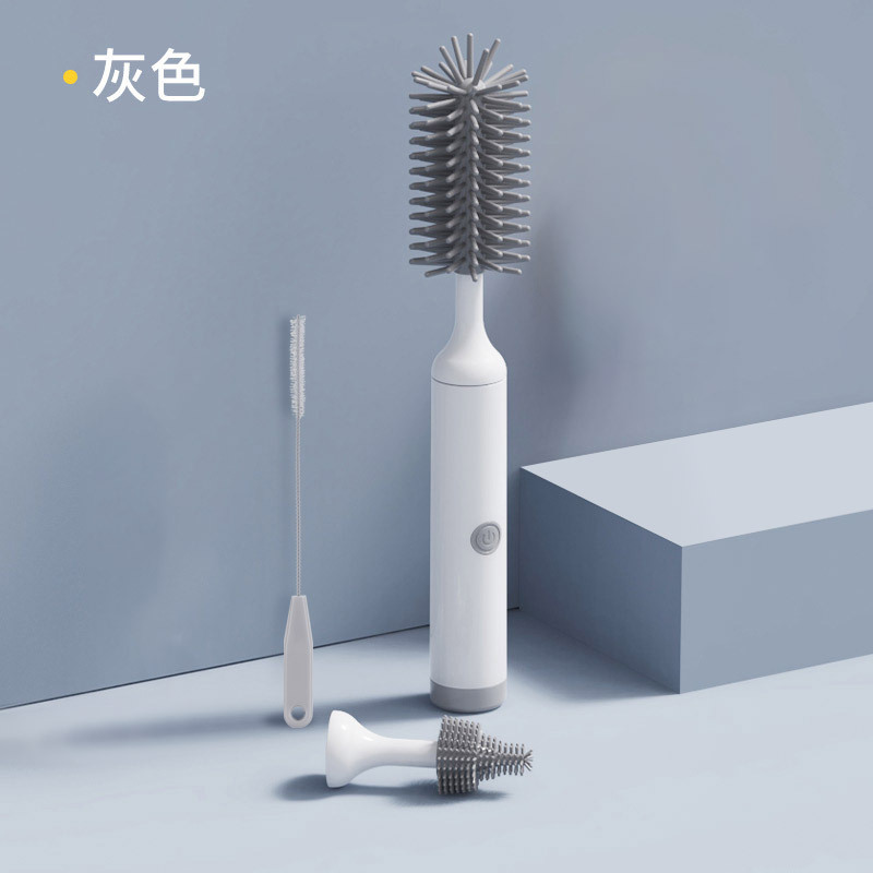 クロスボーダー充電多機能電動ボトルブラシ家庭用カップブラシシリコンクリーニングツール幼児乳首ブラシ|undefined