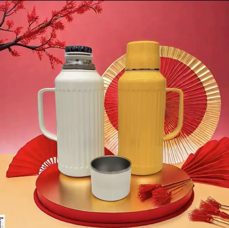 Mechanical thermos, capacious glass, tea cup, vacuum teapot, keeps constant temperature