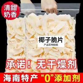 海南产椰子片脆片500即食烤椰子肉干脆块薄脆椰果干椰子角