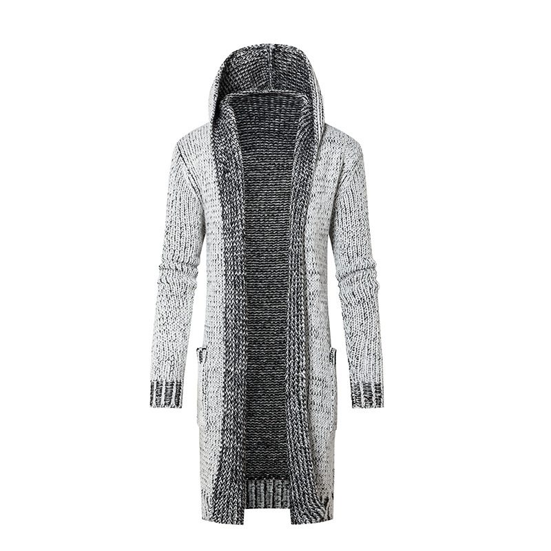 Long-term foreign trade in Europe and the United States in the long men's coat cardigan hooded knitted cardigan Long-term foreign trade in Europe and the United States in the long men's coat cardigan hooded knitted cardigan