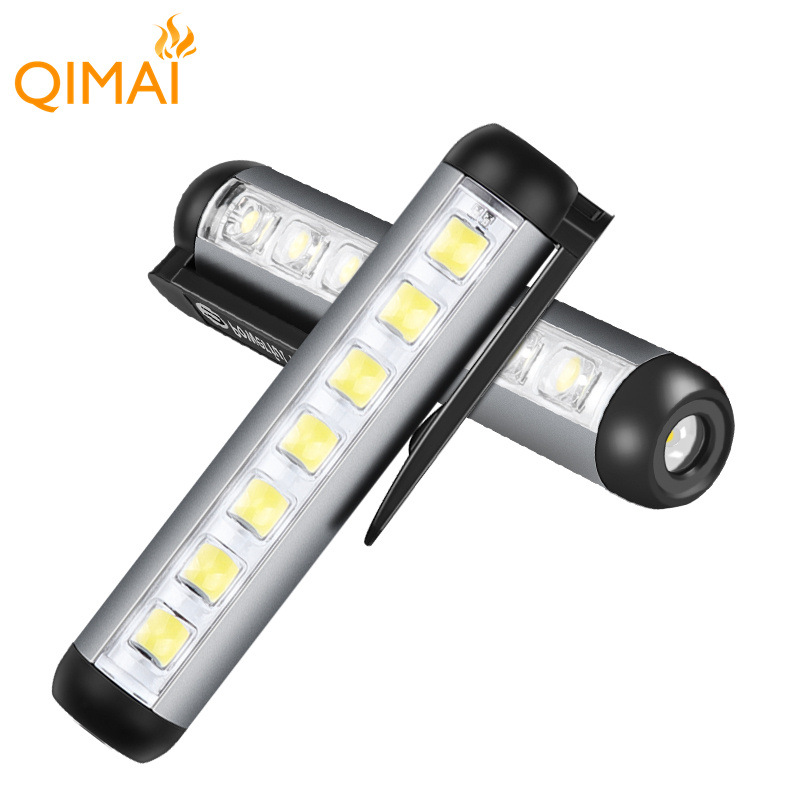 Neues Produkt: XPE+COB Mini-USB-wiederaufladbare, tragbare, leichte Stiftlampe mit Clip und Magnetverschluss_voghion.com