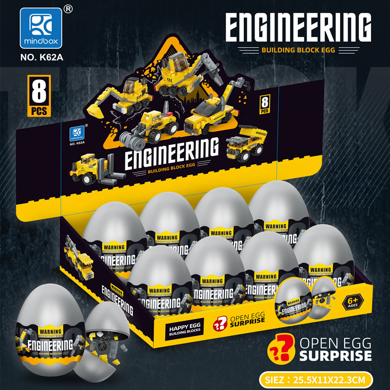 Partículas pequeñas torcidas huevo bloques de construcción huevo de dinosaurio juguete caja ciega niños rompecabezas animal montaje instituciones educativas ayudas didácticas al por mayor