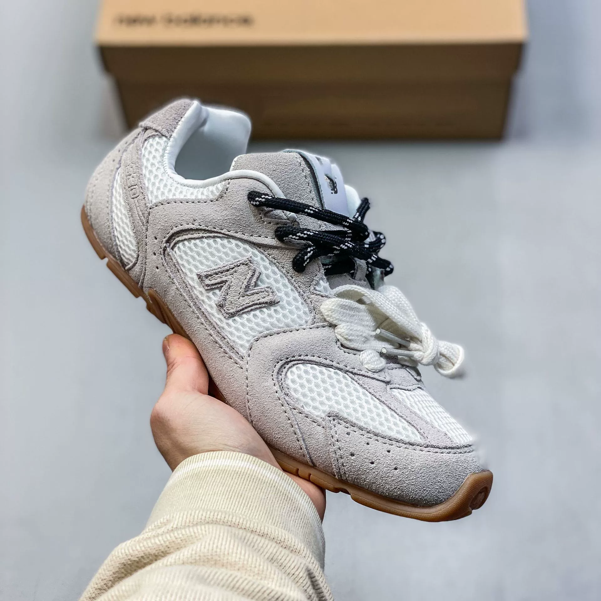 Женские кроссовки (Pure Origin NB530 Miu Deshu) дышащая сетка, ретро повседневные для бега