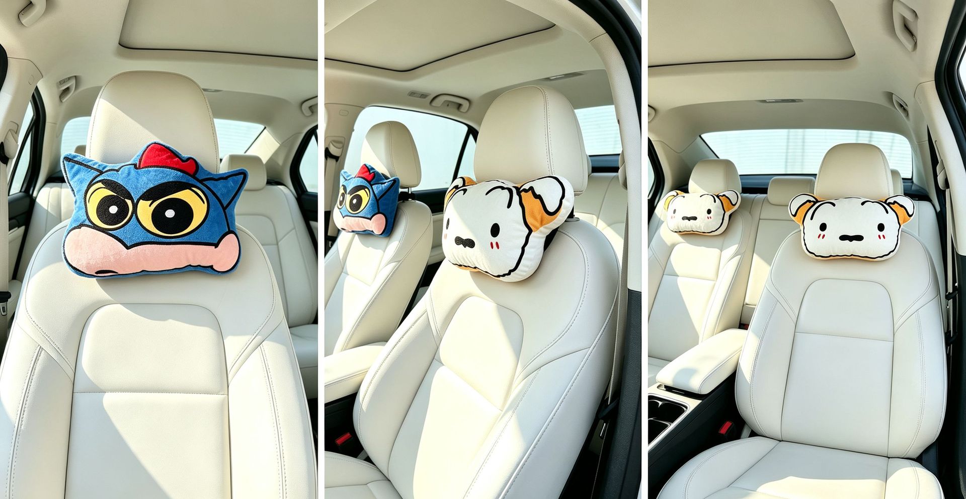 Cute Crayon Shin-chan car headrest, car neck pillow, cartoon cute headrest, car interior accessory