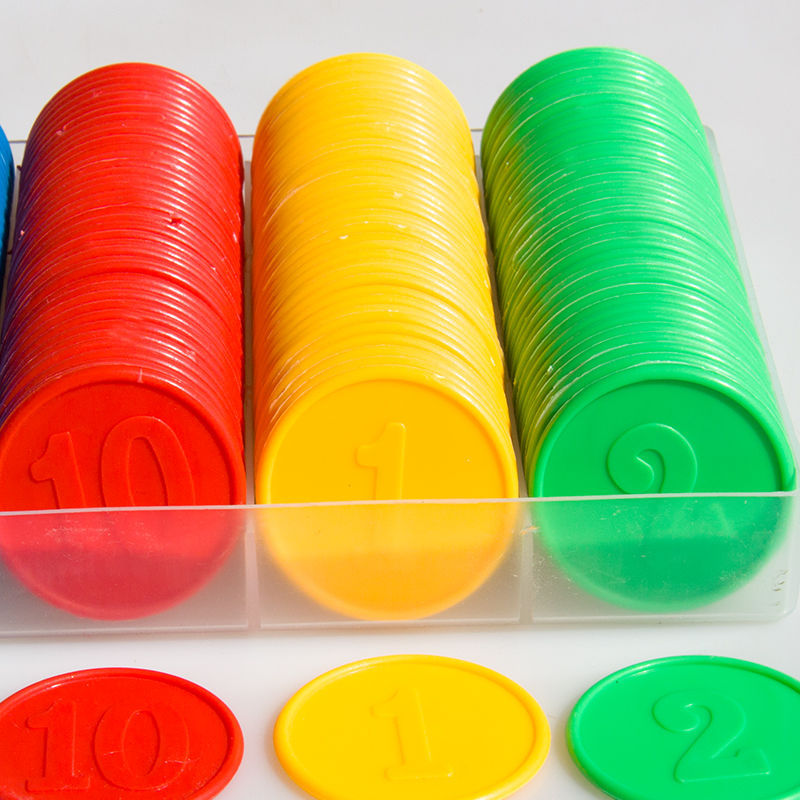 Double-sided digital plastic chips, mahjong parlor chips, elementary school student points coins, reward chips, carmine, and others.