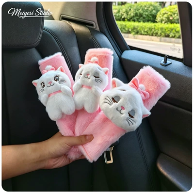 Seat belt shoulder pad, Plush Anti-Neck-Strangling Car Seatbelt Protector