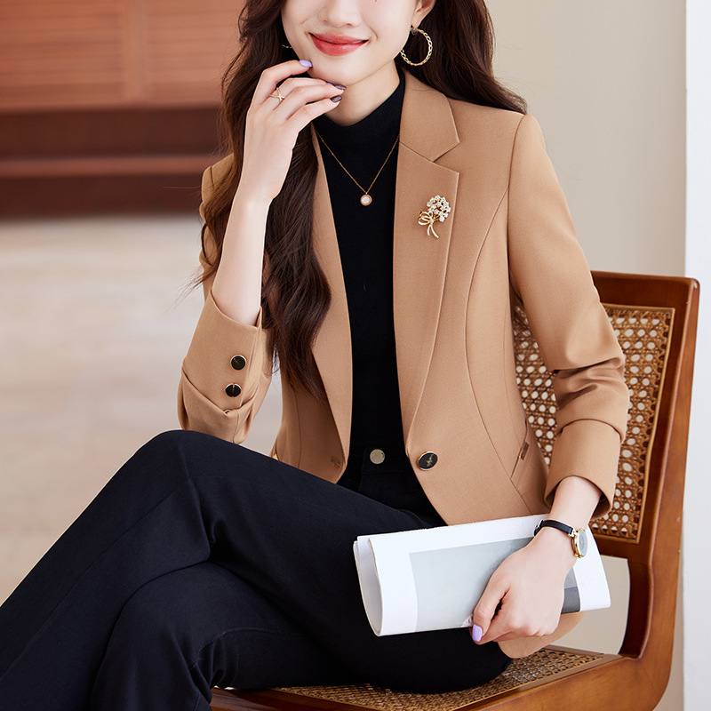 Pink Blazer for Women 2025 New Casual Elegant Korean Style Fashionable Slim Fit Waist-Cinching Slimming Suit Jacket