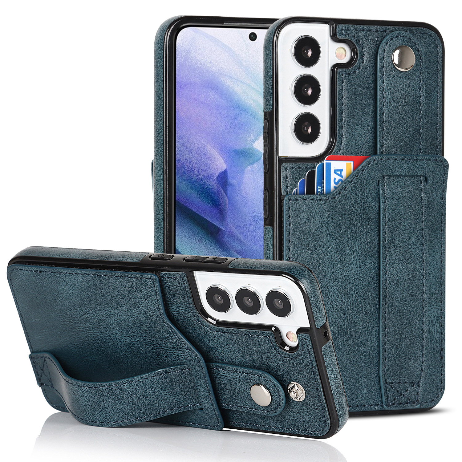 Handyhülle Für Samsung A53 Mit Armband Und Kartenfach Aus Leder_voghion.com