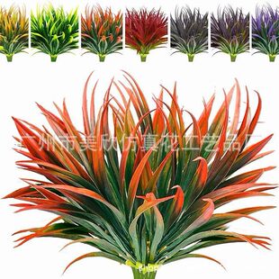 Amazon Tem Simulation Chlorophytum Outdoor Decoration Fake Flower Plastic Flower Hanging Basket Flower Arrangement Decoration Factory Direct Sales