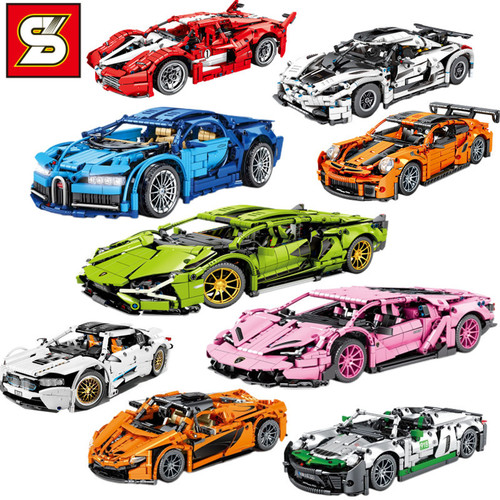 Build a 8600 Piece Construction Set, RC Car 1:14 Scale Model Compatible with LEGO, Assembly Toy for Boys