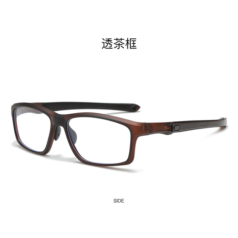 Marco de gafas deportivas colección TR90 anti-deslizante para hombres y mujeres, gafas de luz plana, gafas juveniles anti-luz azul