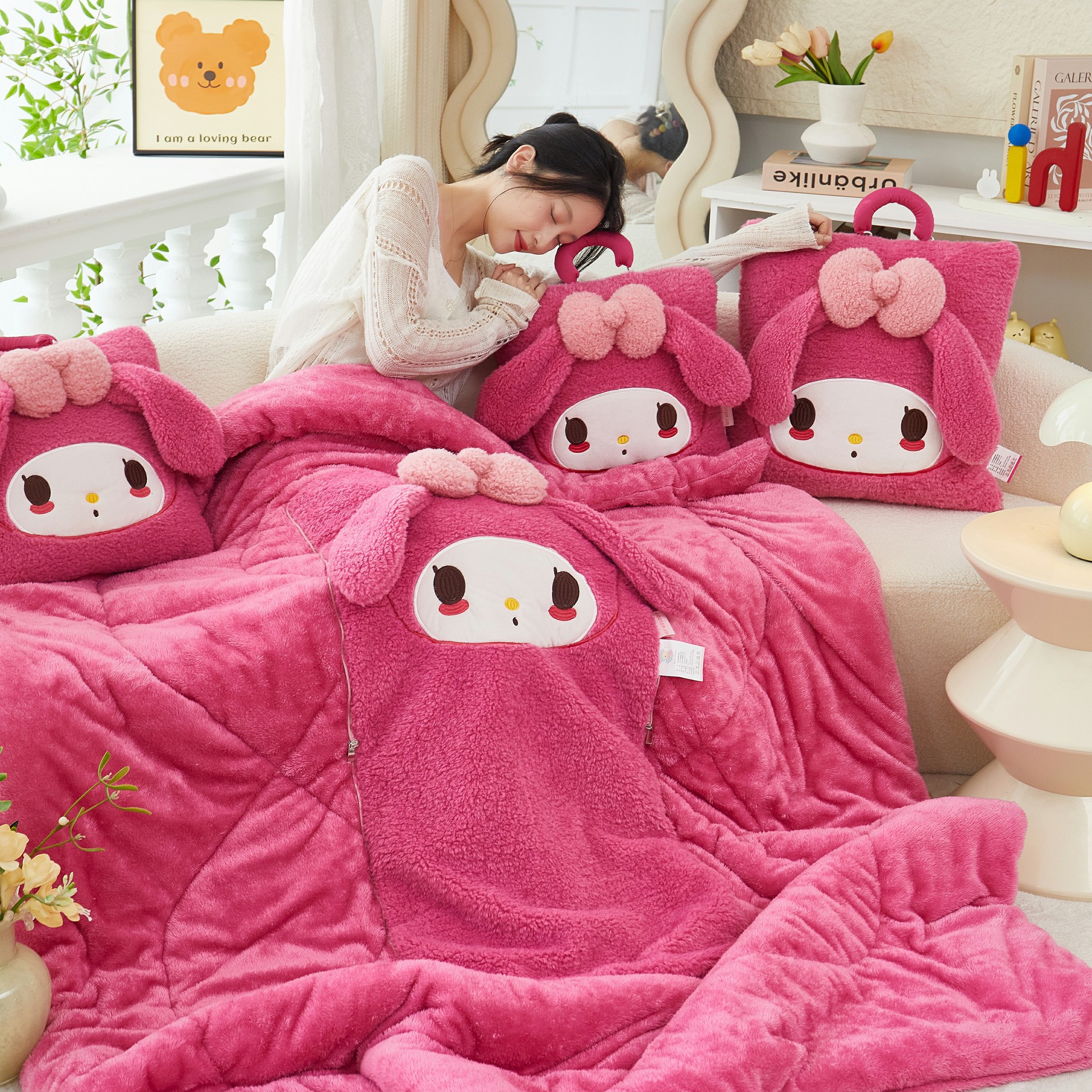 2025 New Plush Stereo Sanrio Pillow Quilt (Authentic Authorized)