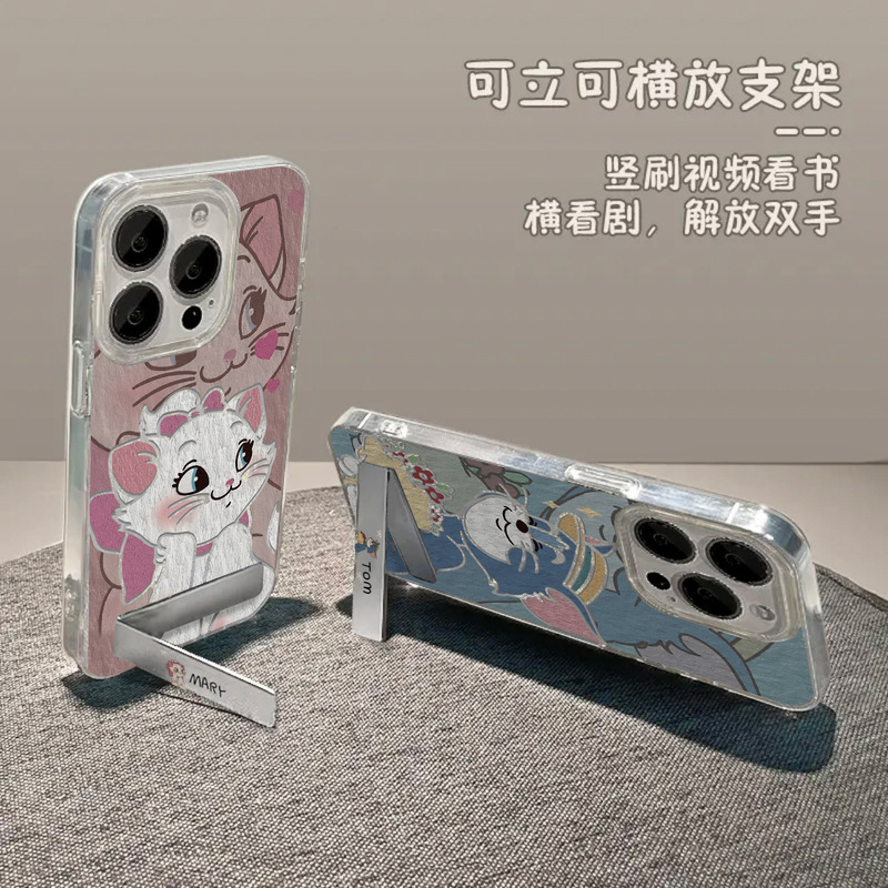 Couple Model Tom Cat Suitable for Apple 15Promax Mobile Phone Case Iphone14 with Metal Stand 13 Hard Shell 12 Couple Model Tom Cat Suitable for Apple 15Promax Mobile Phone Case Iphone14 with Metal Stand 13 Hard Shell 12